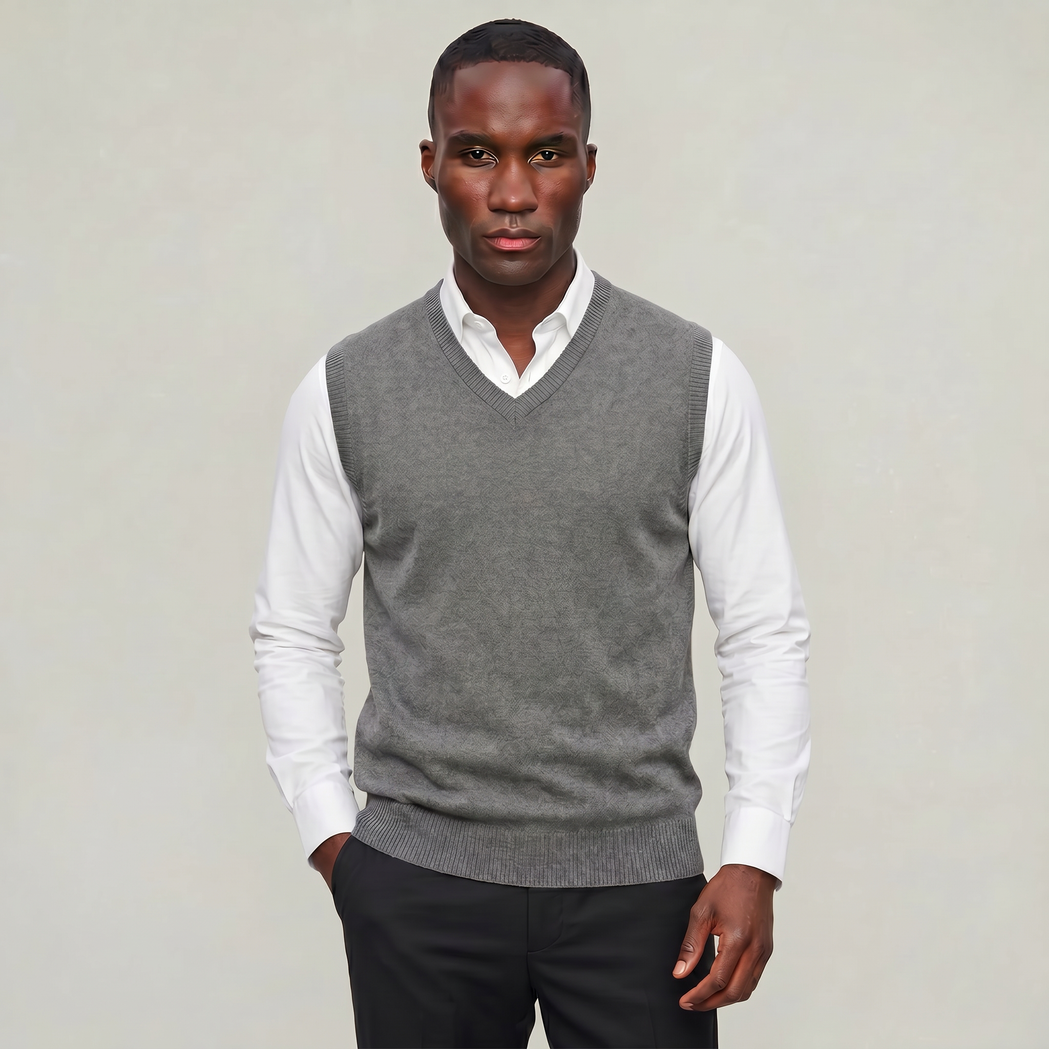 Men's Knit Spencer Vest – Sleeveless V-Neck Jumper