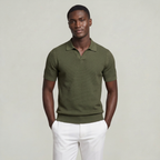 Men’s Knit Polo Shirt Open Collar