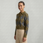 Women’s Knit Polo Sweater - Long Sleeve Regular Fit