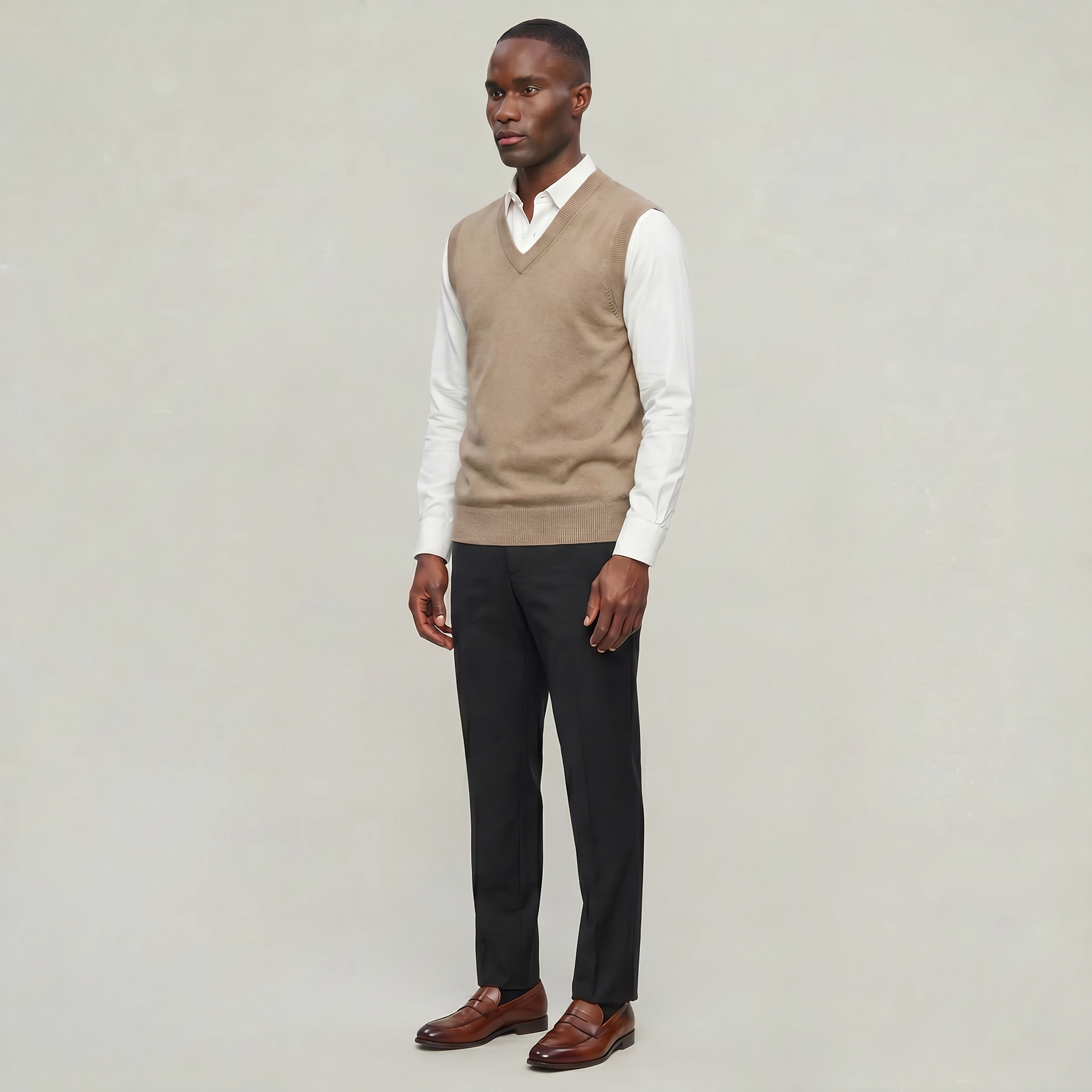 Men's Knit Spencer Vest – Sleeveless V-Neck Jumper