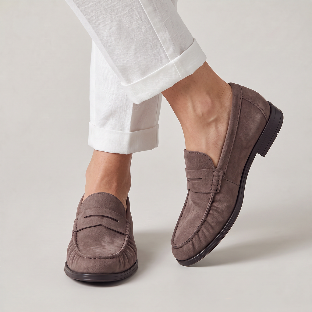 Women’s Suede Look Penny Loafers