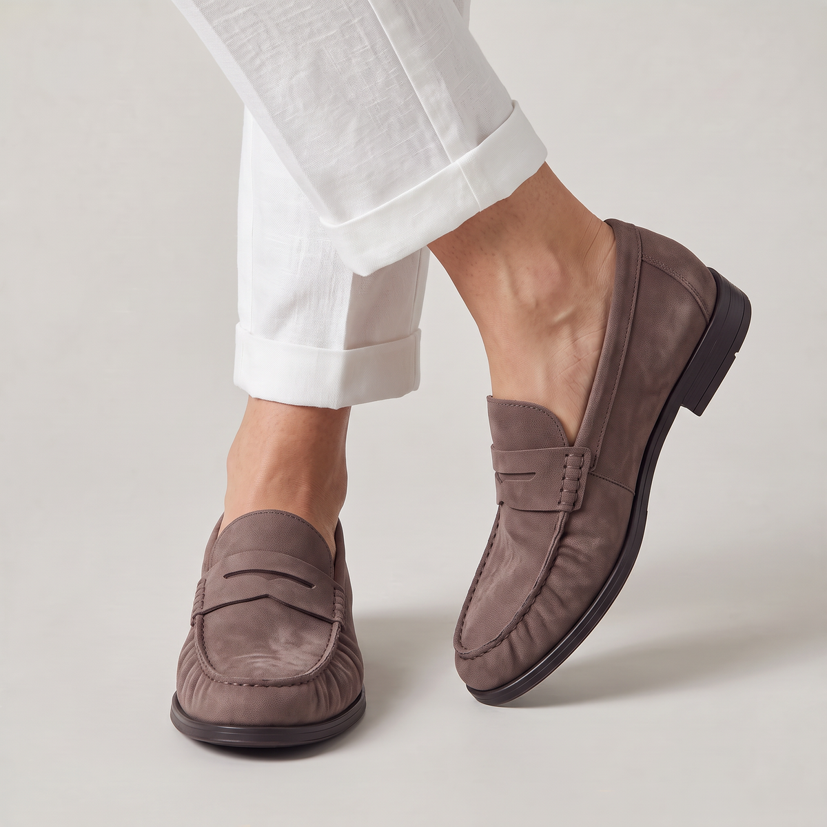 Women’s Suede Look Penny Loafers