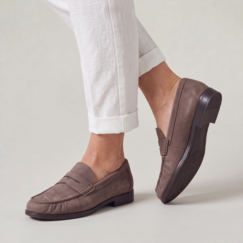 Women’s Suede Look Penny Loafers