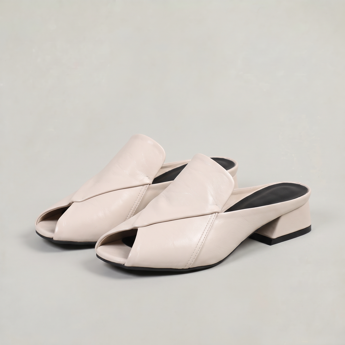 Women’s Peep Toe Mule Heels