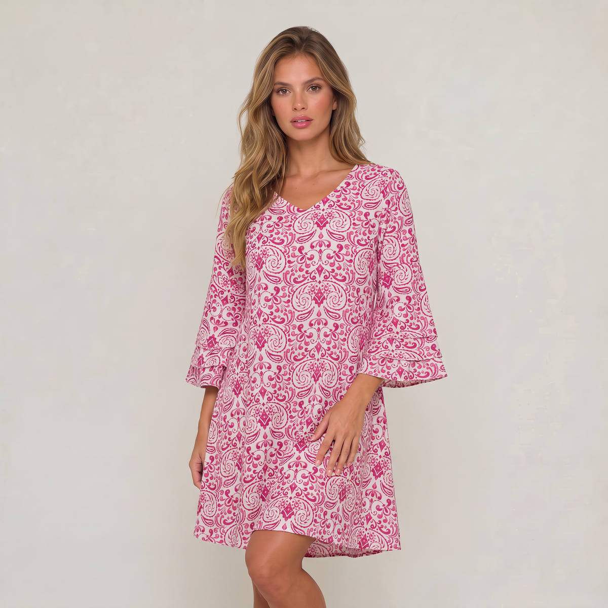 Women’s Floral V-Neck Mini Dress