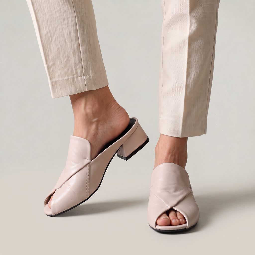 Women’s Peep Toe Mule Heels