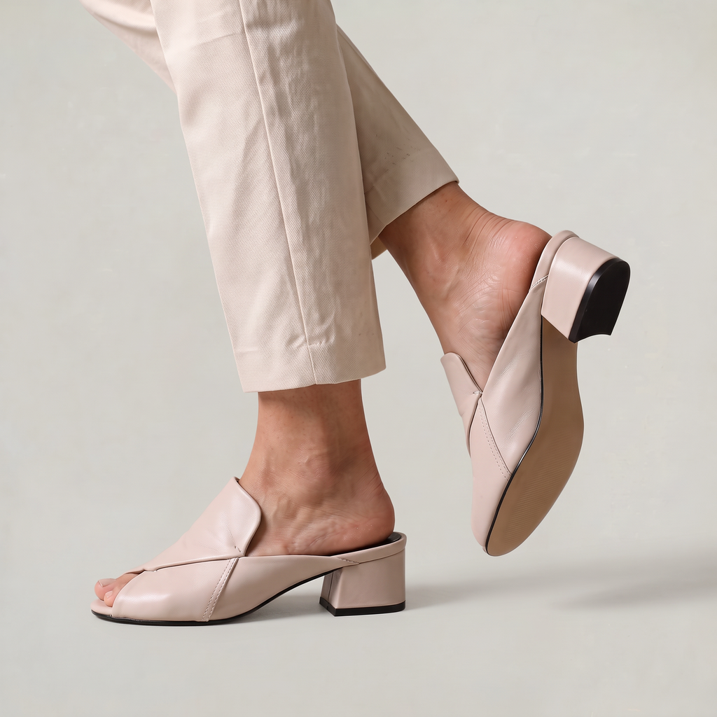Women’s Peep Toe Mule Heels