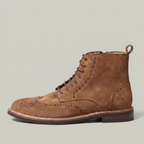 Men’s Brogues Boots - Side Zipper High-Top Ankle Fit