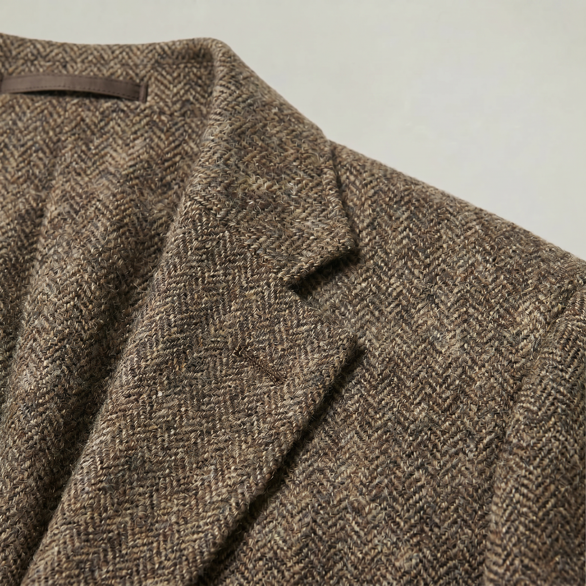 Men’s Wool Tweed Blazer - Single Breasted Smart Casual Suit Jacket
