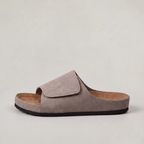 Men’s Suede Look Slide Sandals Adjustable Strap
