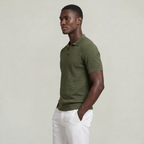 Men’s Knit Polo Shirt Open Collar