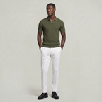 Men’s Knit Polo Shirt Open Collar