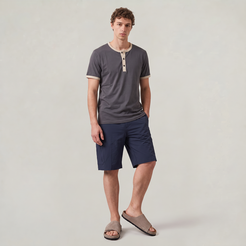 Men’s Suede Look Slide Sandals Adjustable Strap
