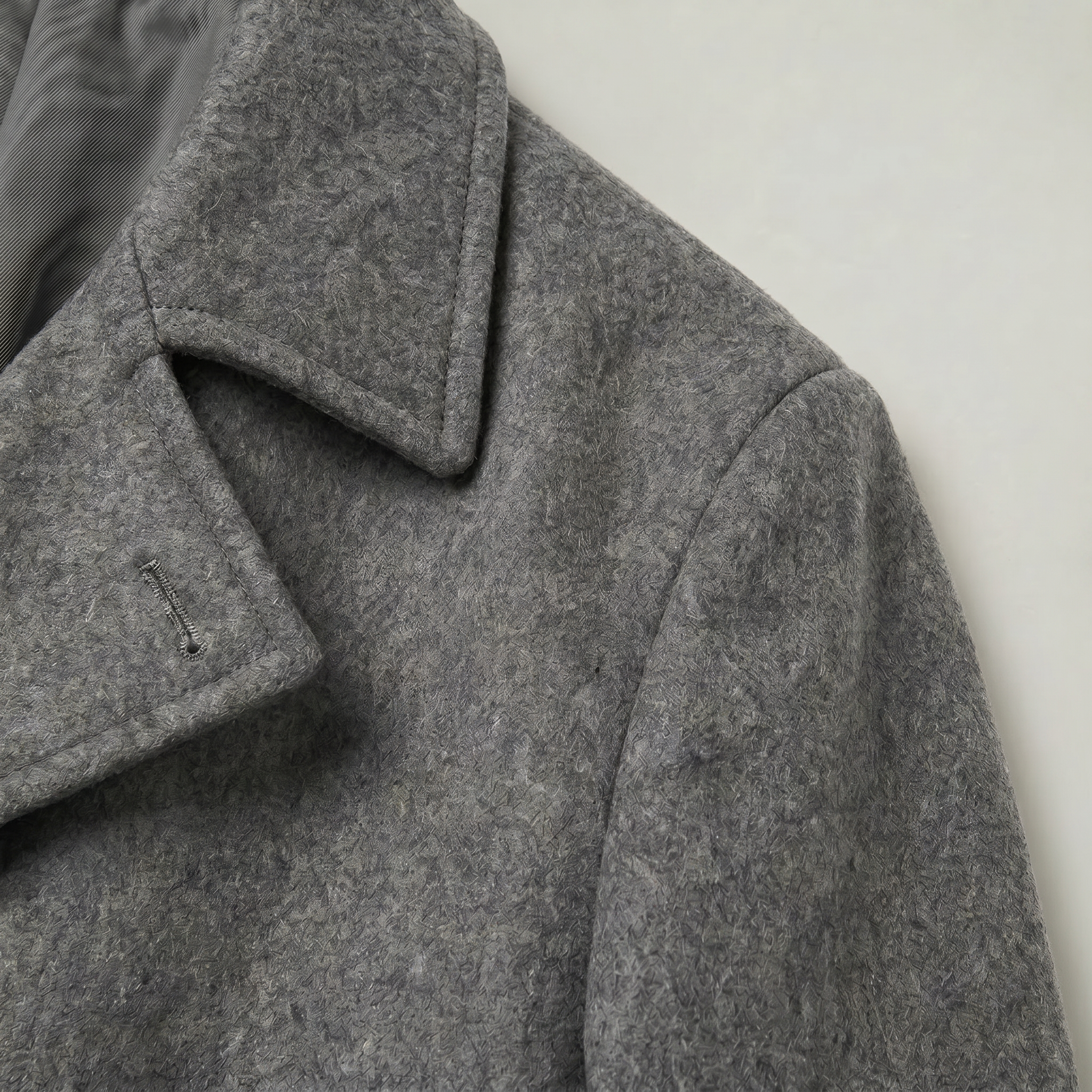 Men’s Wool Blend Overcoat - Double Breasted Tailored Long Coat