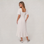 Women’s Polka Dot Wrap Front Midi Dress