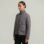 Women’s Quilted Padded Jacket - Zip Front Lightweight Coat