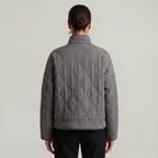 Women’s Quilted Padded Jacket - Zip Front Lightweight Coat