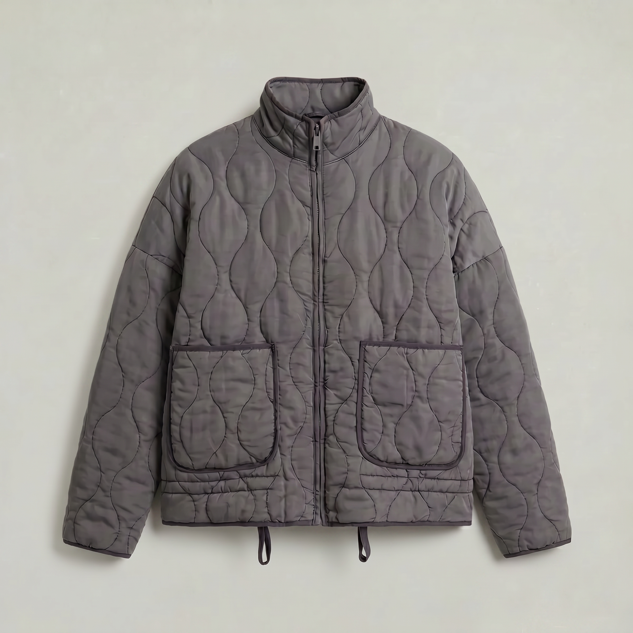 Women’s Quilted Padded Jacket - Zip Front Lightweight Coat