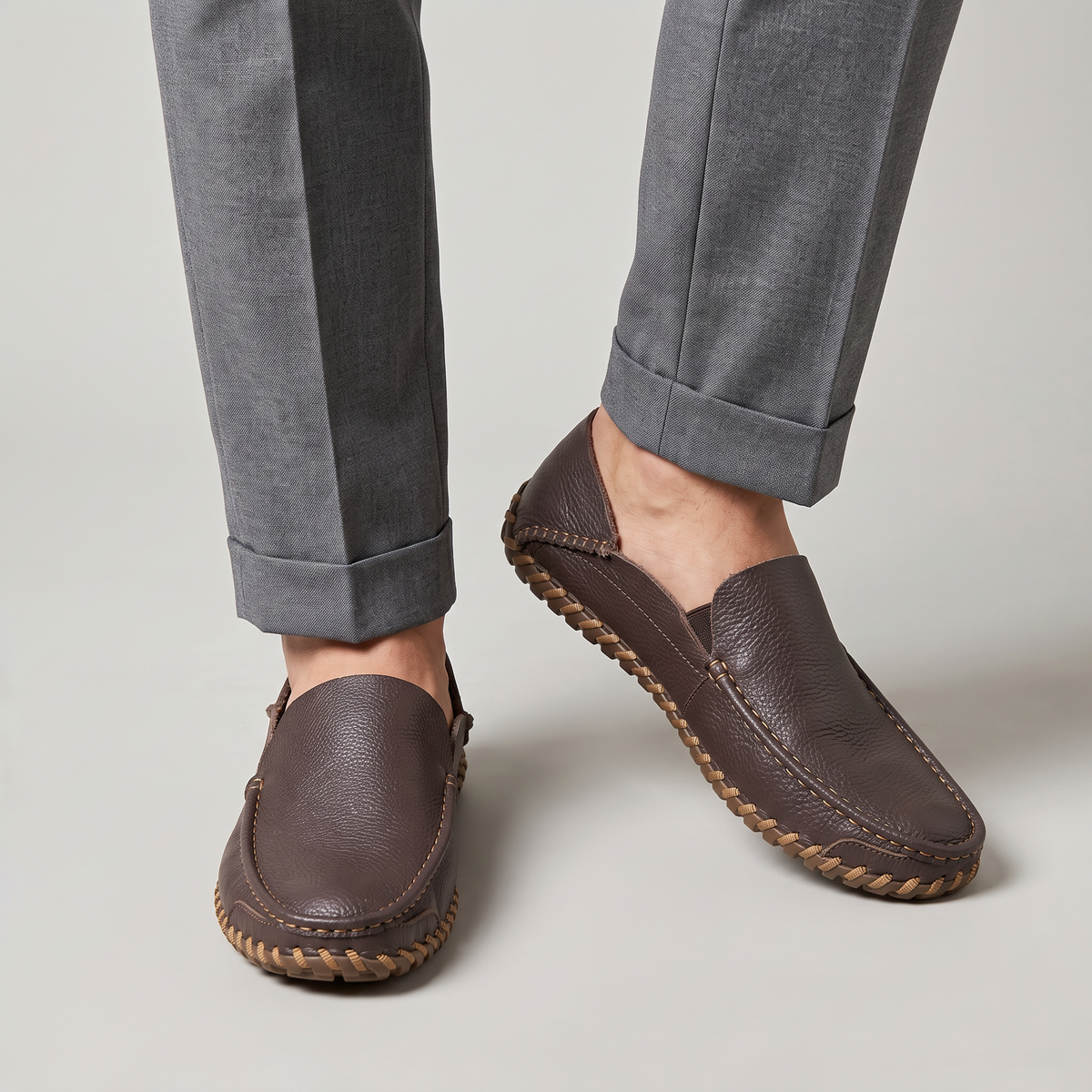 Men’s Soft Leather Slip-On Loafers
