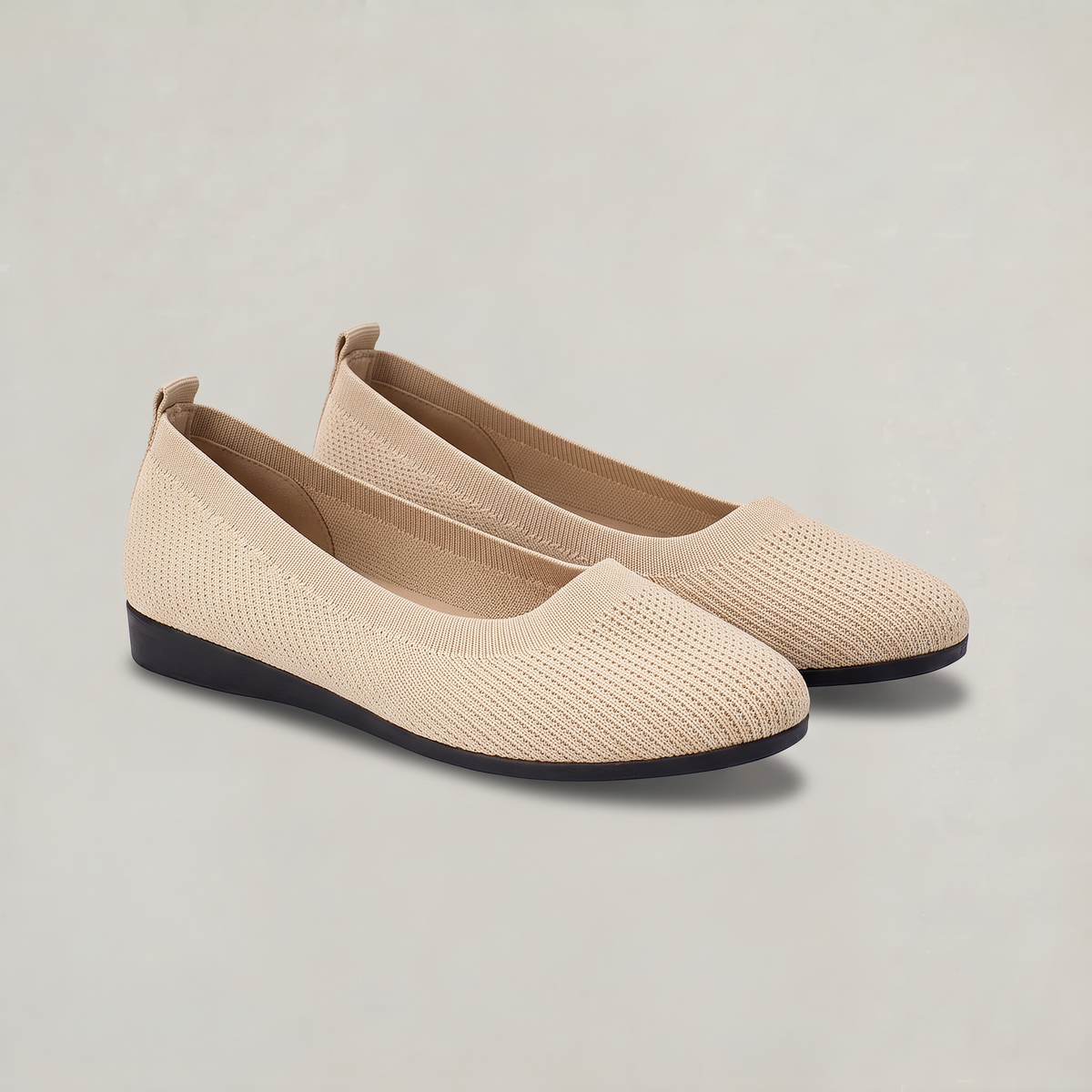 Women’s Knit Ballet Flats Square Toe