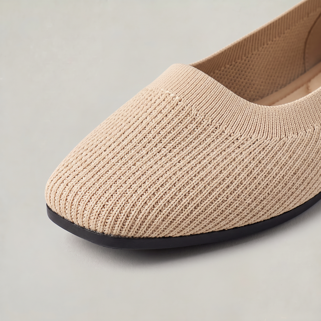 Women’s Knit Ballet Flats Square Toe