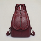 Women’s Backpack Braided Trim Zip Pocket