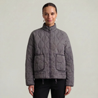 Women’s Quilted Padded Jacket - Zip Front Lightweight Coat