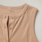 Women’s Ribbed Button Up Tank Top
