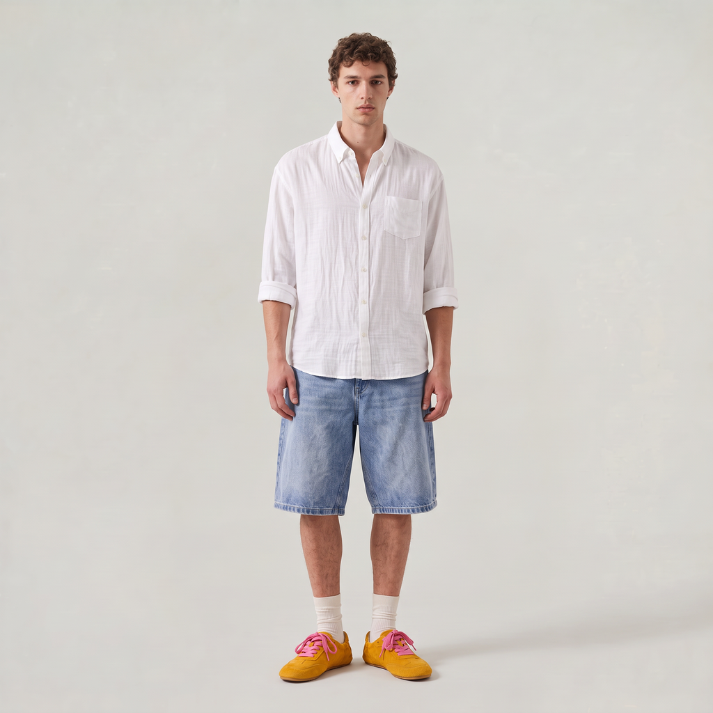 Men’s Suede-Effect Trainers Low Profile