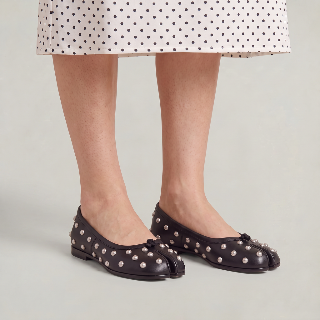 Women’s Studded Ballet Flats Split Tabi Toe