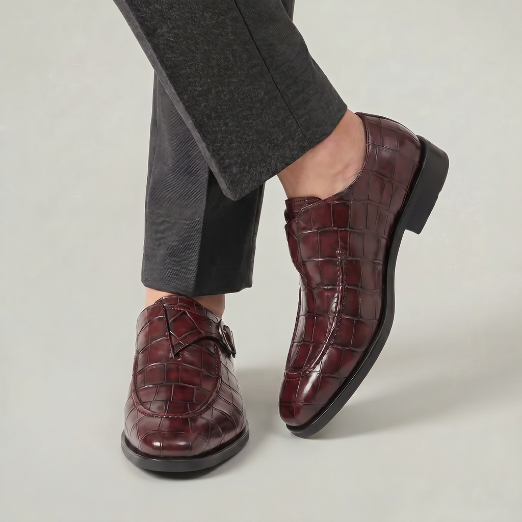 Men’s Oxford Shoes - Buckle Strap Formal Comfort Fit