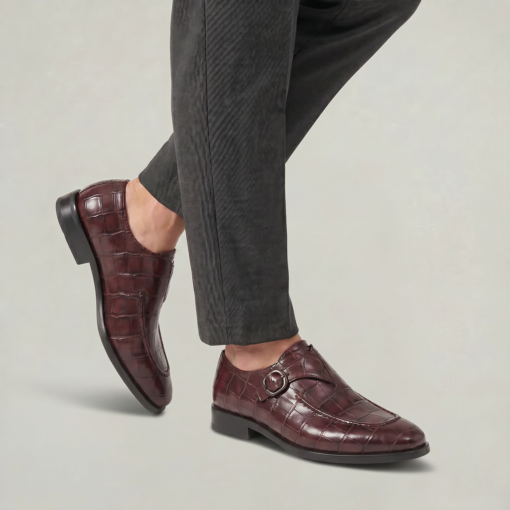 Men’s Oxford Shoes - Buckle Strap Formal Comfort Fit
