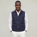 Men’s Quilted Snap Button Vest - Stand Collar Workwear Gilet