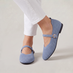 Women’s Knit Mary Jane Flats Buckle Strap