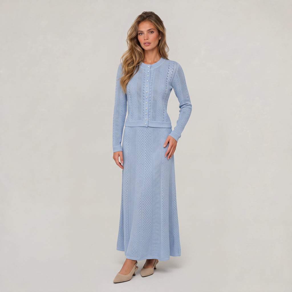 Women’s Cardigan & Skirt Knit Set