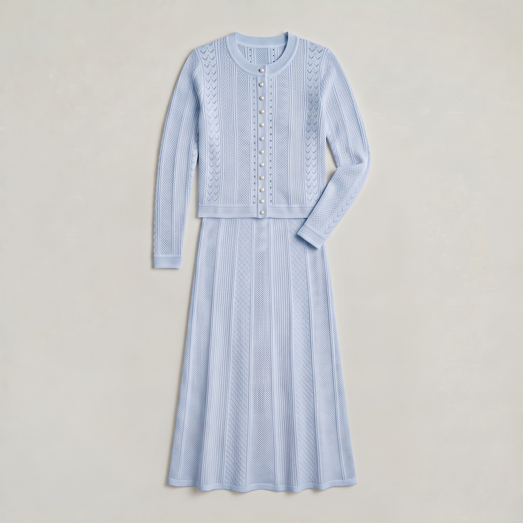 Women’s Cardigan & Skirt Knit Set