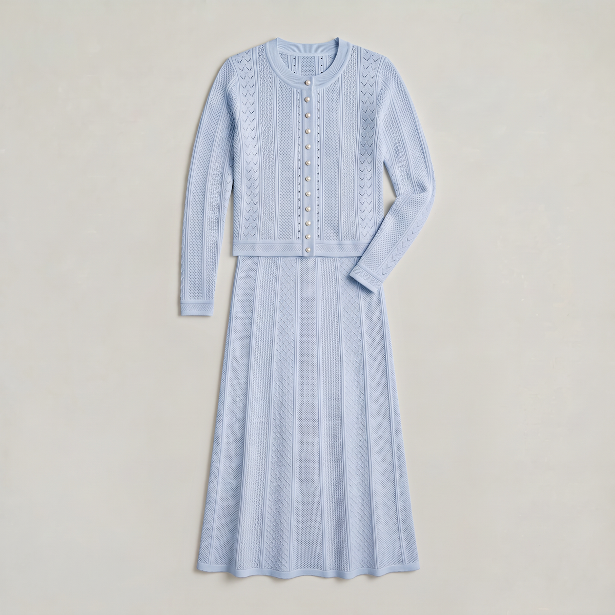 Women’s Cardigan & Skirt Knit Set