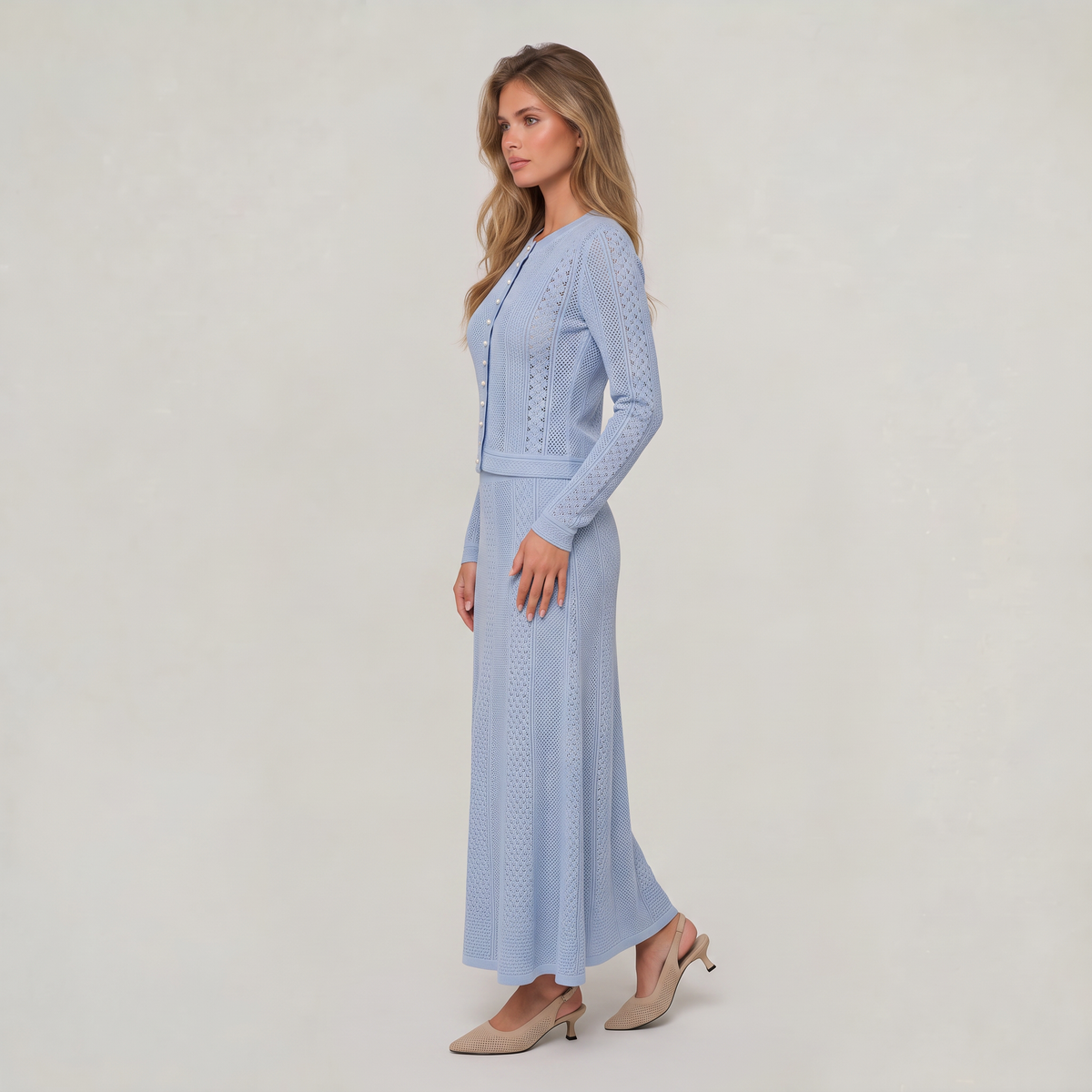 Women’s Cardigan & Skirt Knit Set