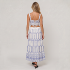 Women’s Two Piece Set Crop Top Maxi Skirt