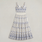 Women’s Two Piece Set Crop Top Maxi Skirt
