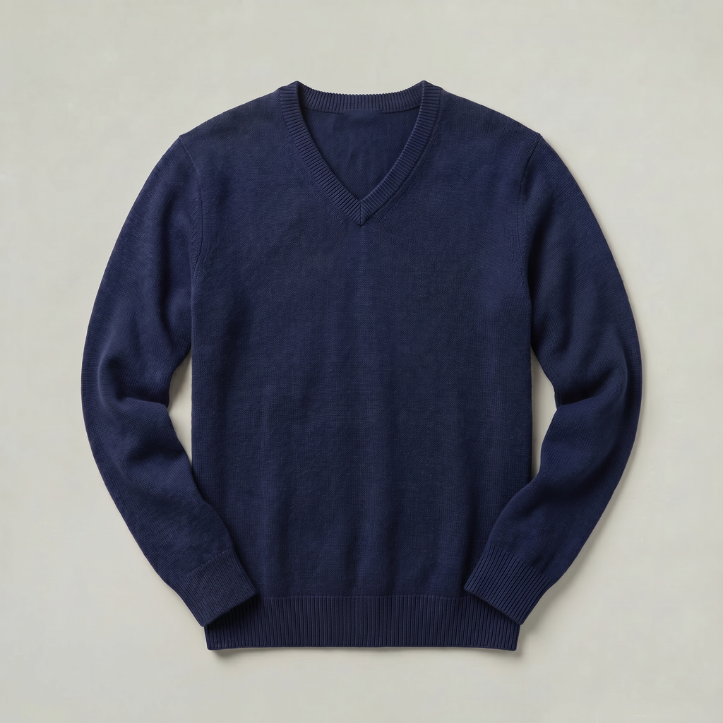 Men’s V Neck Sweater - Loose Fit