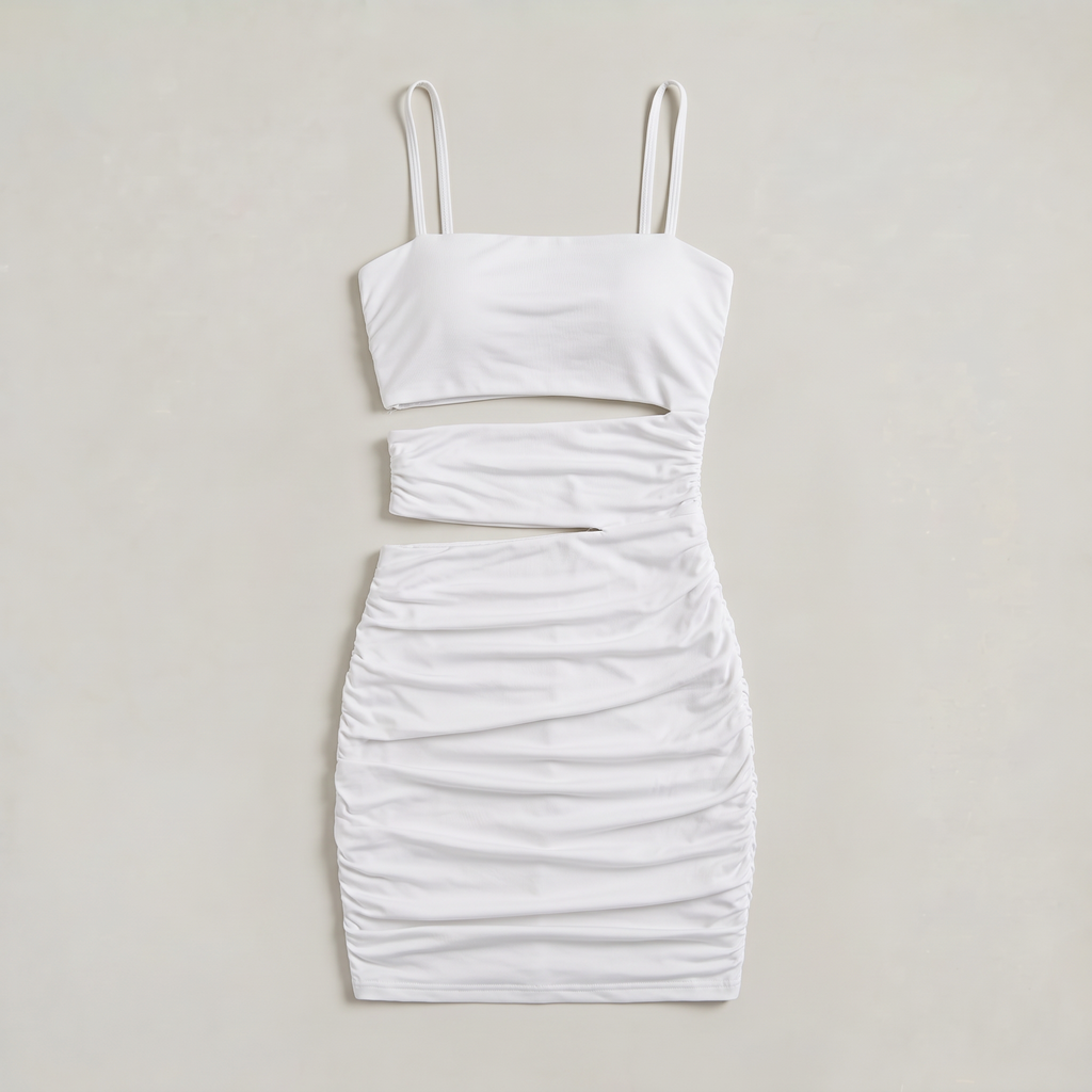 Women’s Mini Dress Cut-Out Ruched Bodycon
