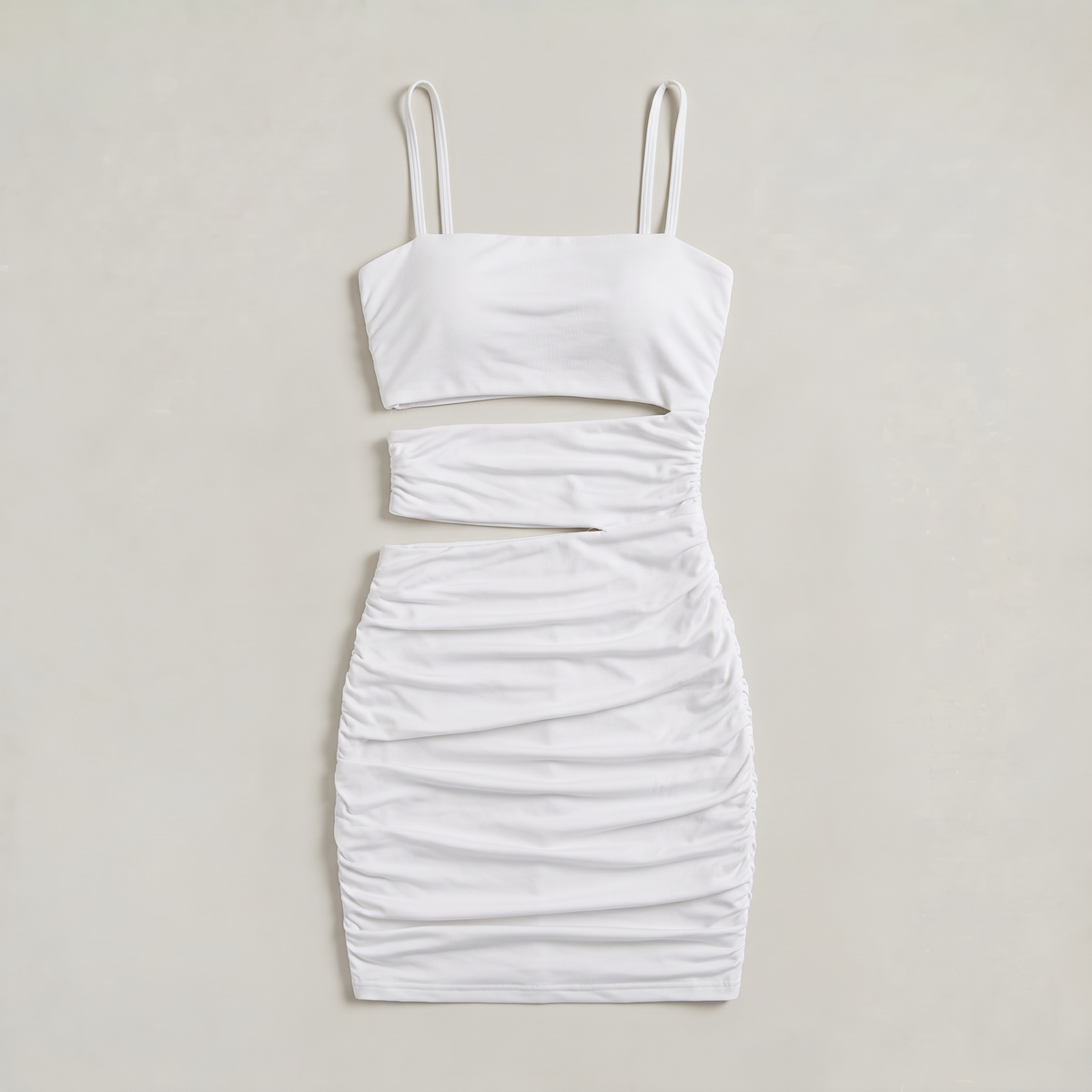 Women’s Mini Dress Cut-Out Ruched Bodycon