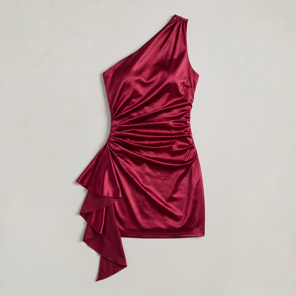 Women’s Mini Dress One Shoulder Ruched