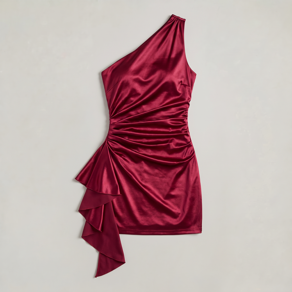 Women’s Mini Dress One Shoulder Ruched