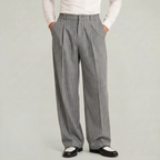 Men’s Pinstripe Wide-Leg Trousers