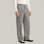 Men’s Pinstripe Wide-Leg Trousers