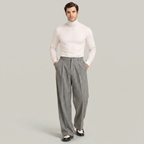 Men’s Pinstripe Wide-Leg Trousers