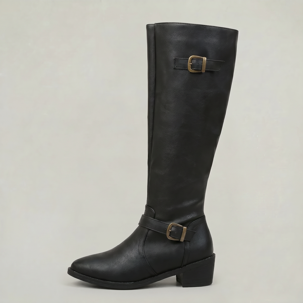 Women's Knee-High Leather Boots – Tall Riding Style Boots