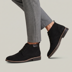 Men’s Lace-Up Ankle Boots - Round Toe Regular Fit